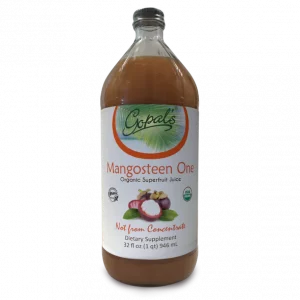 Mangosteen One Organic Superfruit Juice 32oz - This perfect blend makes it easy to indulge in this mildly sweet and tangy tropical superfruit juice.